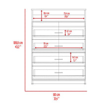 Organizador Barlovento, Chocolate, con Cuatro Cajones