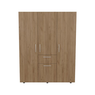 Closet Bariloche Bombay Eco ll, Fresno Europeo, con Variedad de Entrepaños y Cuatro Puertas Abatibles ZF