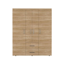 Closet Bariloche Bombay Eco, Fresno Europeo, con Variedad de Entrepaños y Cuatro Puertas Abatibles