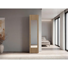 Closet Con Espejo Alma, Kronos Fresno, Diseño moderno con entrepaños y puerta ZF