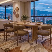 Mesa para Comedor Ted 187, Fresno Europeo, para Seis Puestos, No Incluye Sillas