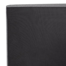 Cama Doble Tania, Gris Oscuro, madera roble tapizada