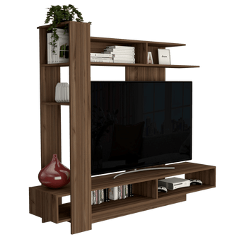 Mesa Para Tv Vegas, Castaño, con Espacio Para Televisor de Hasta 65 Pulgadas