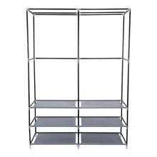 Closet Portátil Jeanpool, Gris, Variedad de Entrepaños en Tela