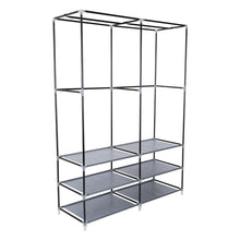 Closet Portátil Jeanpool, Gris, Variedad de Entrepaños en Tela