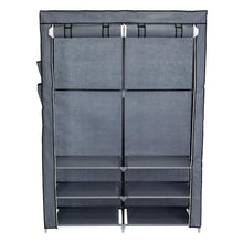 Closet Portátil Jeanpool, Gris, Variedad de Entrepaños en Tela