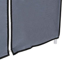 Closet Portátil Jeasken, Gris, Variedad de Entrepaños en Tela