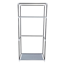 Closet Portátil Jeasken, Gris, Variedad de Entrepaños en Tela
