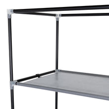 Closet Portátil Jeasken, Gris, Variedad de Entrepaños en Tela