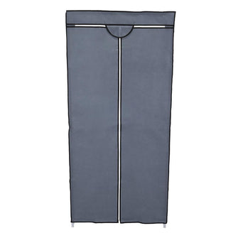 Closet Portátil Jeasken, Gris, Variedad de Entrepaños en Tela
