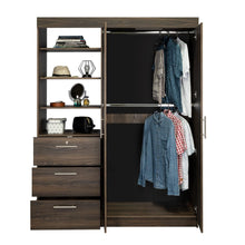 Closet Pekín, Caoba, con Dos Puertas Abatibles y Tres Cajones Organizadores