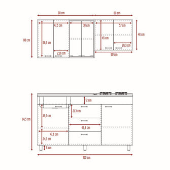 Cocina Integral Laurel, Gris y Blanco, Incluye Mesón Izquierdo