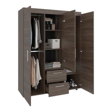 Closet Mercury Lite, Milán, Dos Cajones y Tres Tubos Cromados