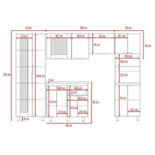 Cocina Integral Simons, Miel y Blanco, Incluye Mesón Izquierdo En Acero Inoxidable