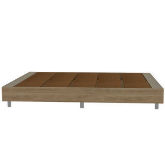 Base Cama Doble Confort, Miel, Incluye Tendido de Tablas Ideal