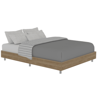 Base Cama Doble Confort, Miel, Incluye Tendido de Tablas Ideal