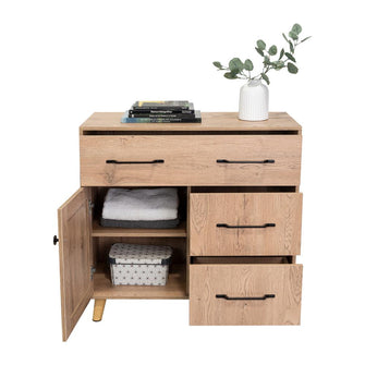 Organizador Natura, Macadamia, con tres cajones y una puerta X2