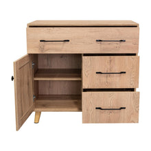 Organizador Natura, Macadamia, con tres cajones y una puerta