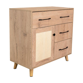 Organizador Natura, Macadamia, con tres cajones y una puerta