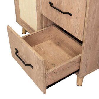 Organizador Natura, Macadamia, con tres cajones y una puerta