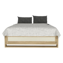 Base Cama Doble Natura, Macadamia, con tendido de tablas