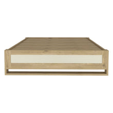 Base Cama Doble Natura, Macadamia, con tendido de tablas