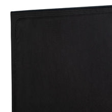 Cama Doble Lisa, Negro, madera roble tapizada