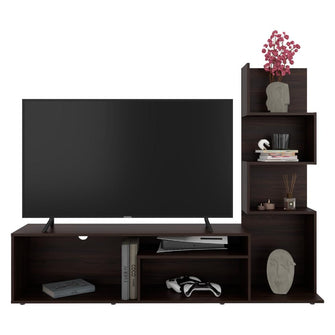 Mesa Para Tv Lugano, Nogal Europeo, Para Televisor Hasta 55 Pulgadas