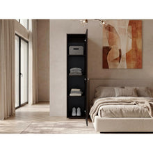 Closet Alma, Kronos Nogal, Diseño moderno con entrepaños y puerta ZF