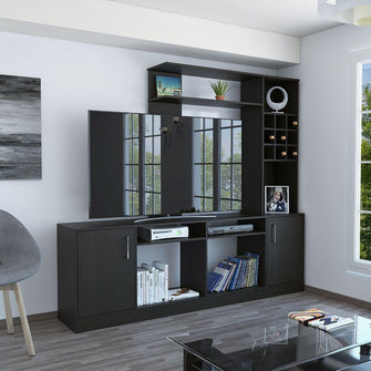 Mesa Para Tv Sancro, Wengue, con Espacio Para Televisor de Hasta 60 Pulgadas