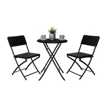 Comedor de Exterior Torino , Negro, Incluye dos Sillas