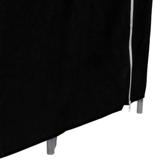 Closet Portátil Garment, Negro, Variedad de Entrepaños en Tela