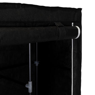 Closet Portátil Garment, Negro, Variedad de Entrepaños en Tela