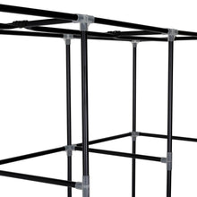 Closet Portátil Garment, Negro, Variedad de Entrepaños en Tela