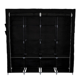 Closet Portátil Garment, Negro, Variedad de Entrepaños en Tela