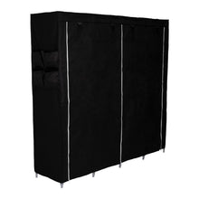 Closet Portátil Garment, Negro, Variedad de Entrepaños en Tela