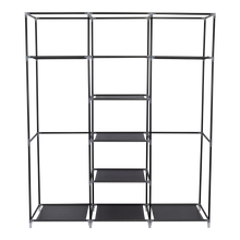 Closet Portátil Jesan, Negro, Variedad de Entrepaños en Tela