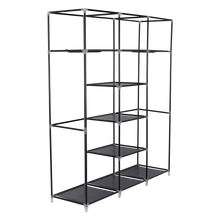 Closet Portátil Jesan, Negro, Variedad de Entrepaños en Tela