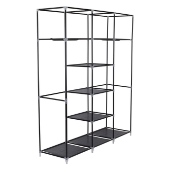 Closet Portátil Jesan, Negro, Variedad de Entrepaños en Tela