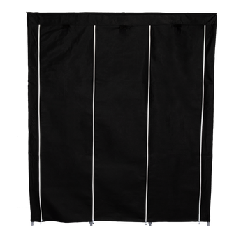 Closet Portátil Jesan, Negro, Variedad de Entrepaños en Tela