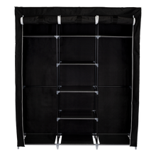 Closet Portátil Jesan, Negro, Variedad de Entrepaños en Tela