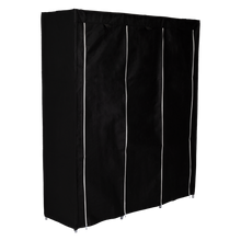 Closet Portátil Jesan, Negro, Variedad de Entrepaños en Tela