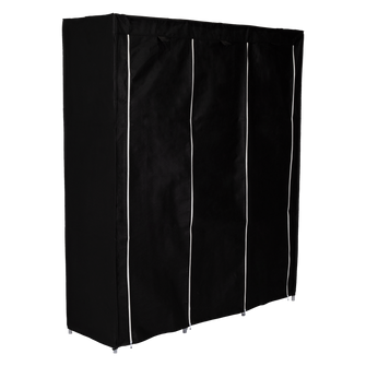 Closet Portátil Jesan, Negro, Variedad de Entrepaños en Tela