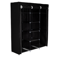 Closet Portátil Jesan, Negro, Variedad de Entrepaños en Tela