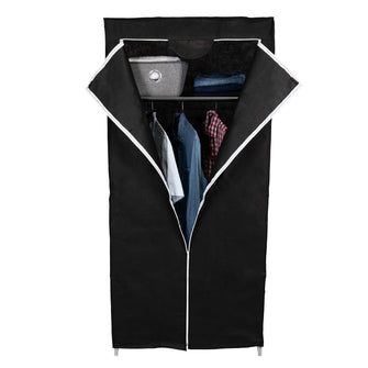 Closet Portátil Jeasken, Negro, Variedad de Entrepaños en Tela