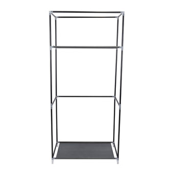 Closet Portátil Jeasken, Negro, Variedad de Entrepaños en Tela