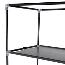 Closet Portátil Jeasken, Negro, Variedad de Entrepaños en Tela