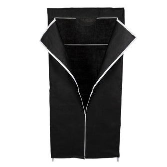 Closet Portátil Jeasken, Negro, Variedad de Entrepaños en Tela