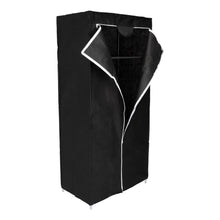 Closet Portátil Jeasken, Negro, Variedad de Entrepaños en Tela