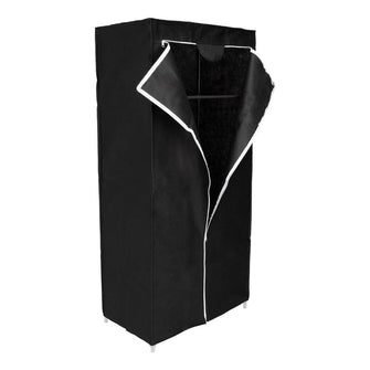 Closet Portátil Jeasken, Negro, Variedad de Entrepaños en Tela